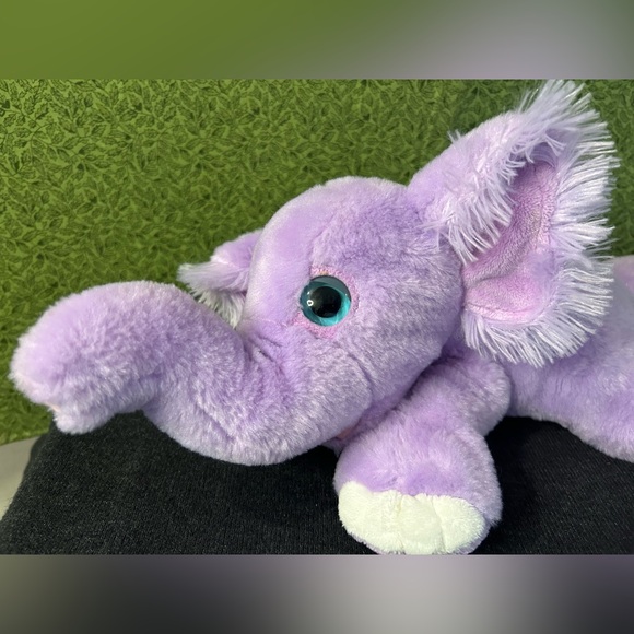 The Petting Zoo Plush Stuffed Purple Elephant 14” - Picture 2 of 8